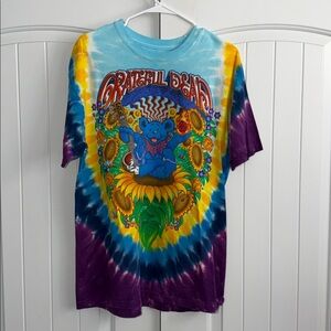 Liquid Blue Grateful Dead Tie-Dye Shirt - Blue, Yellow, Purple